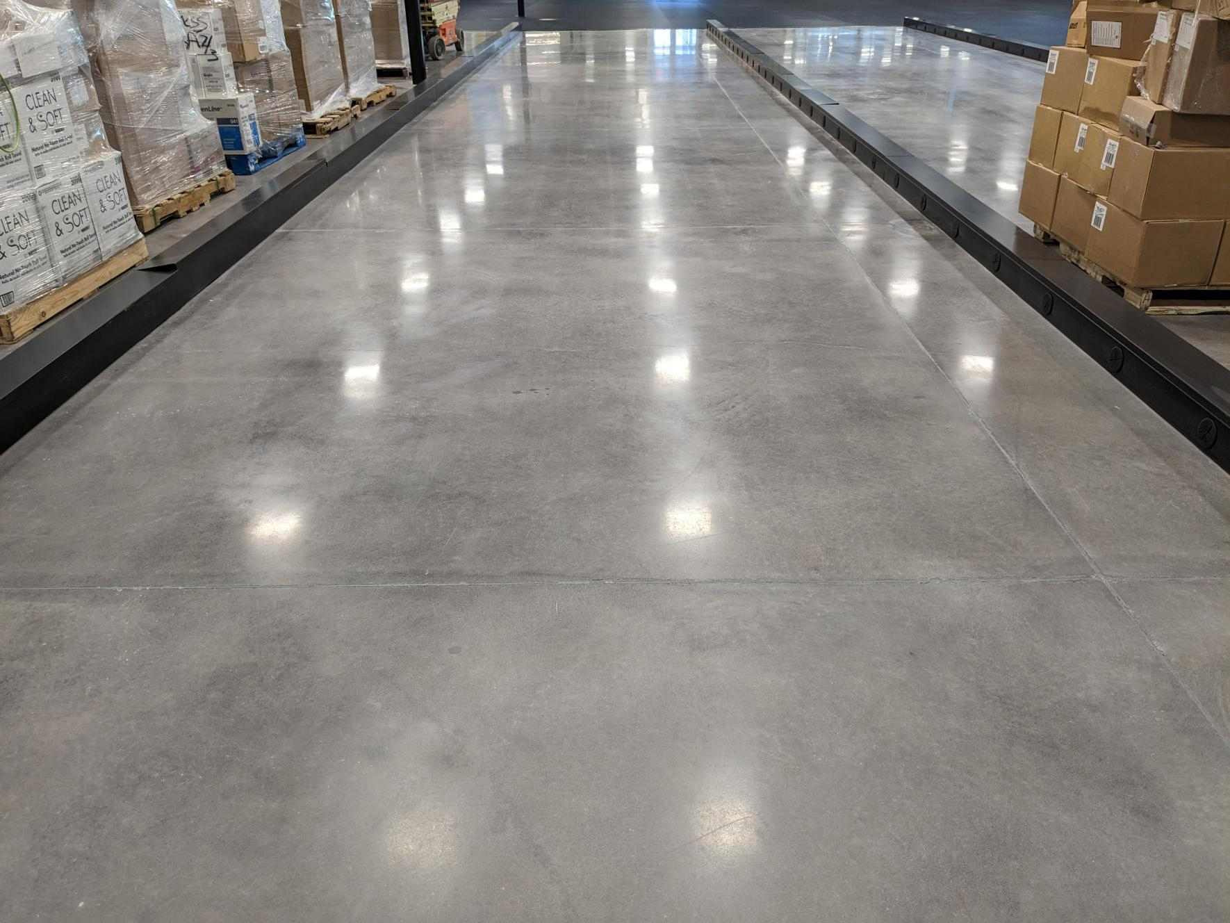 Polished concrete floor