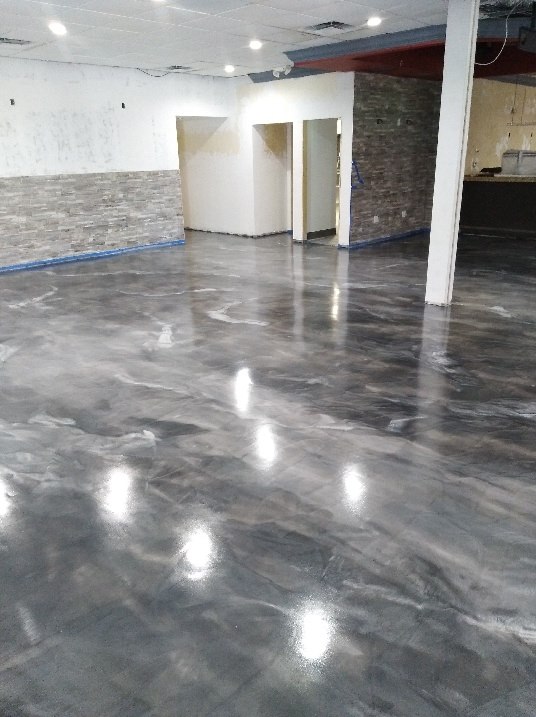 Sealed concrete floor